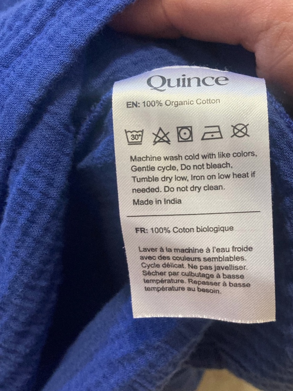 Quince 100% Organic Cotton Gauze Tiered Maxi Dress Orchid Blue Size 2X - Picture 7 of 8